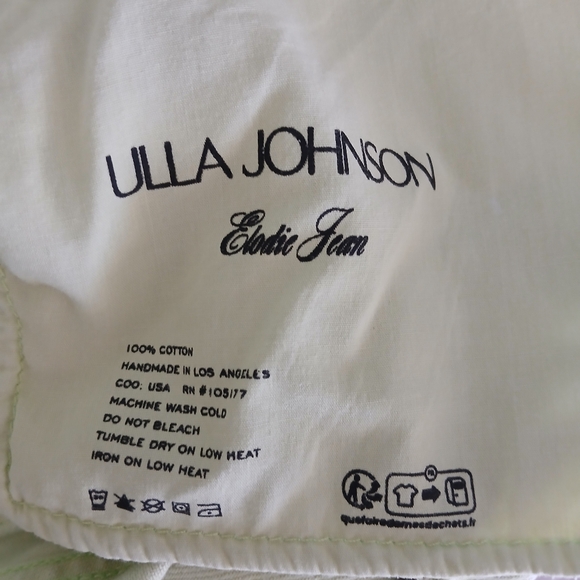 ULLA‎ JOHNSON The Elodie Pistachio Wide Leg Jeans - Picture 8 of 12